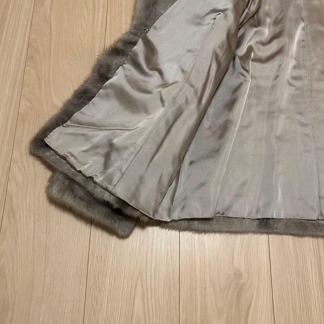 【希少】サファイアミンク　毛皮　コート　ファー　ムーンバット　ミンクファー　AQ