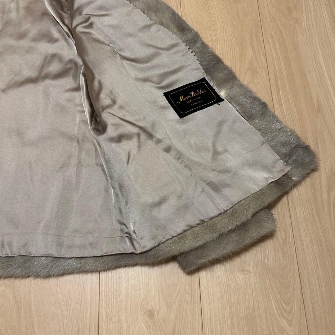 【希少】サファイアミンク　毛皮　コート　ファー　ムーンバット　ミンクファー　AQ