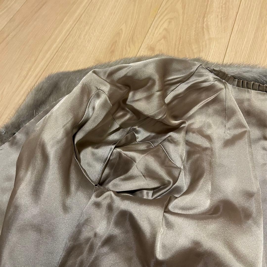 【希少】サファイアミンク　毛皮　コート　ファー　ムーンバット　ミンクファー　AQ