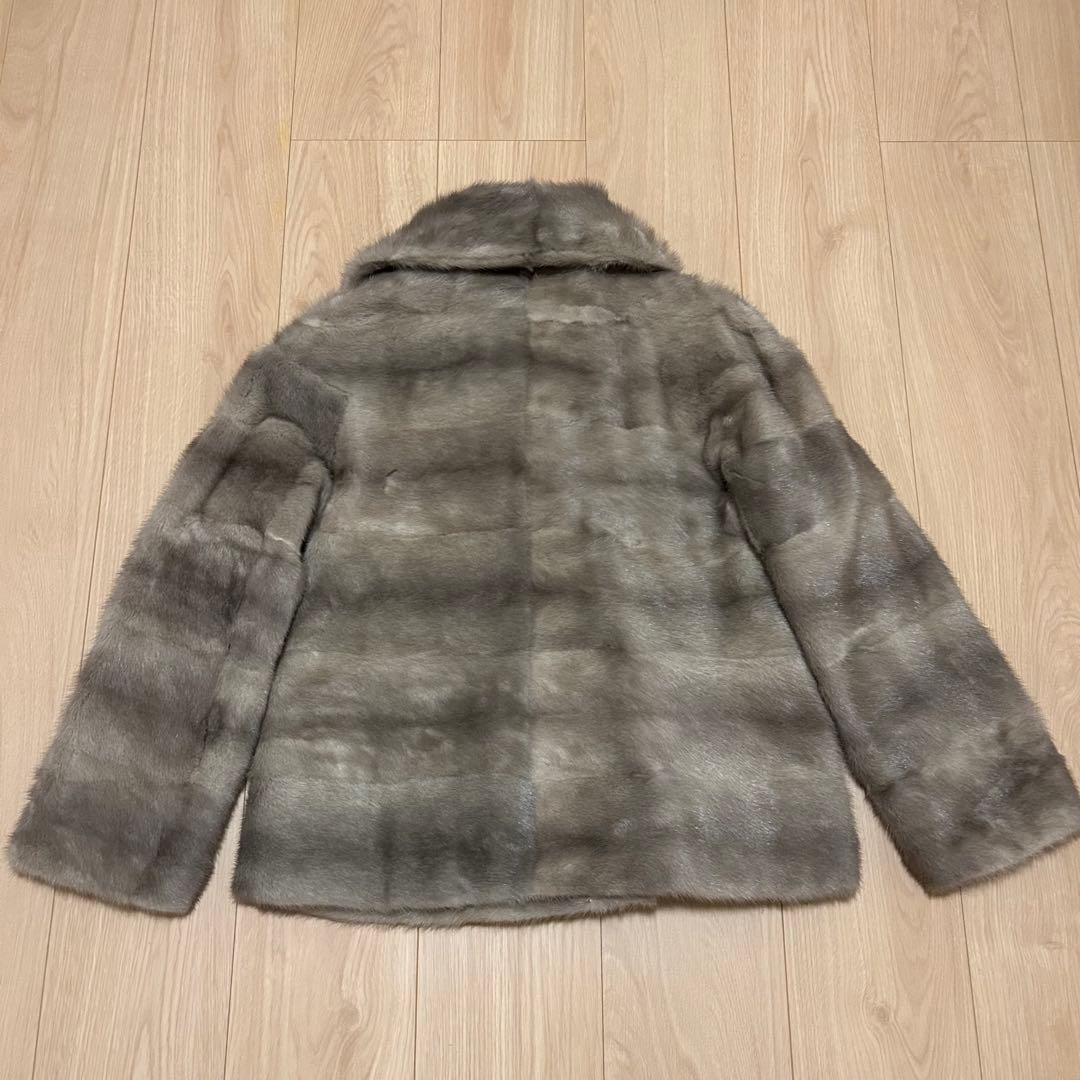 【希少】サファイアミンク　毛皮　コート　ファー　ムーンバット　ミンクファー　AQ