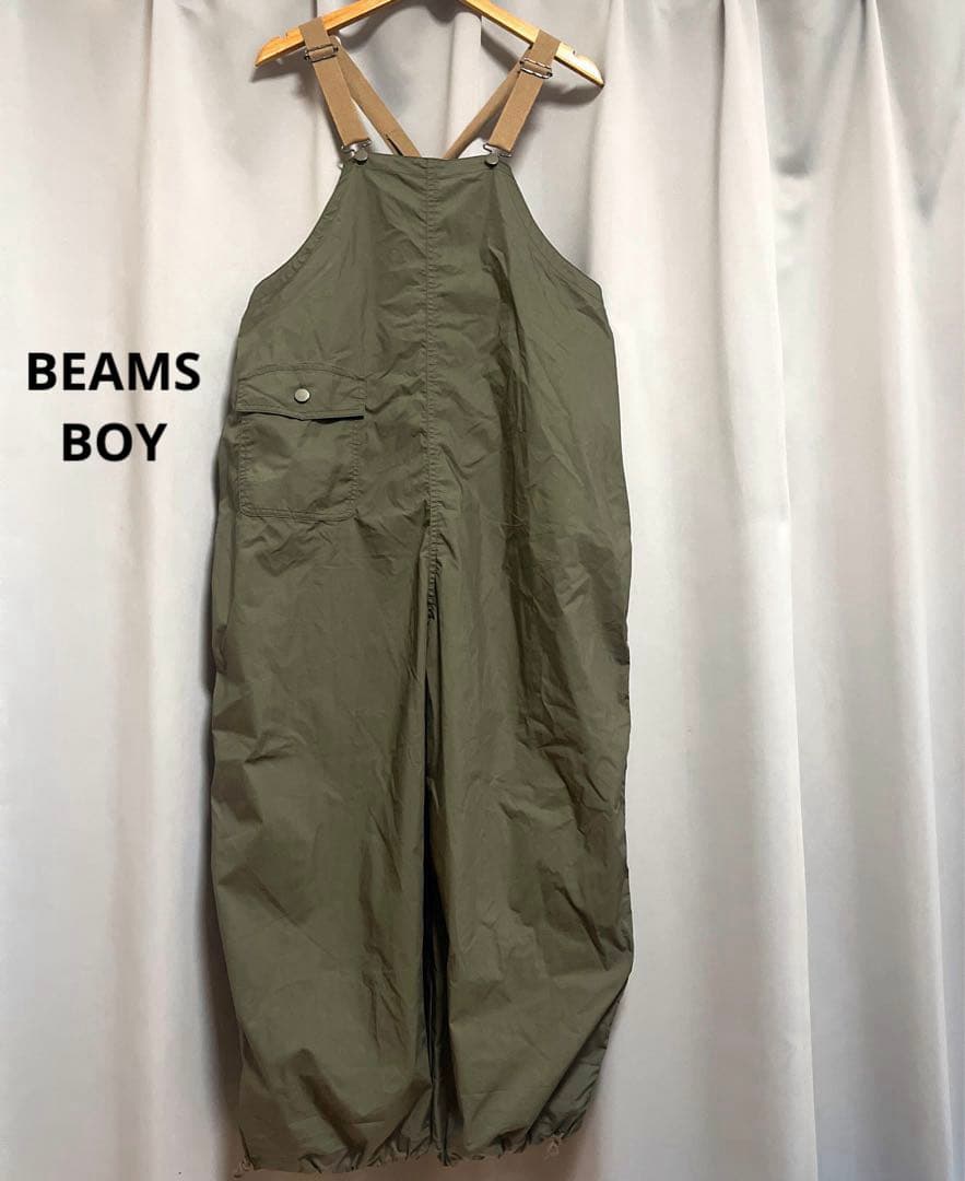 BEAMS BOY ソロテックスオーバーオール サロペット アーミー大きいサイズ