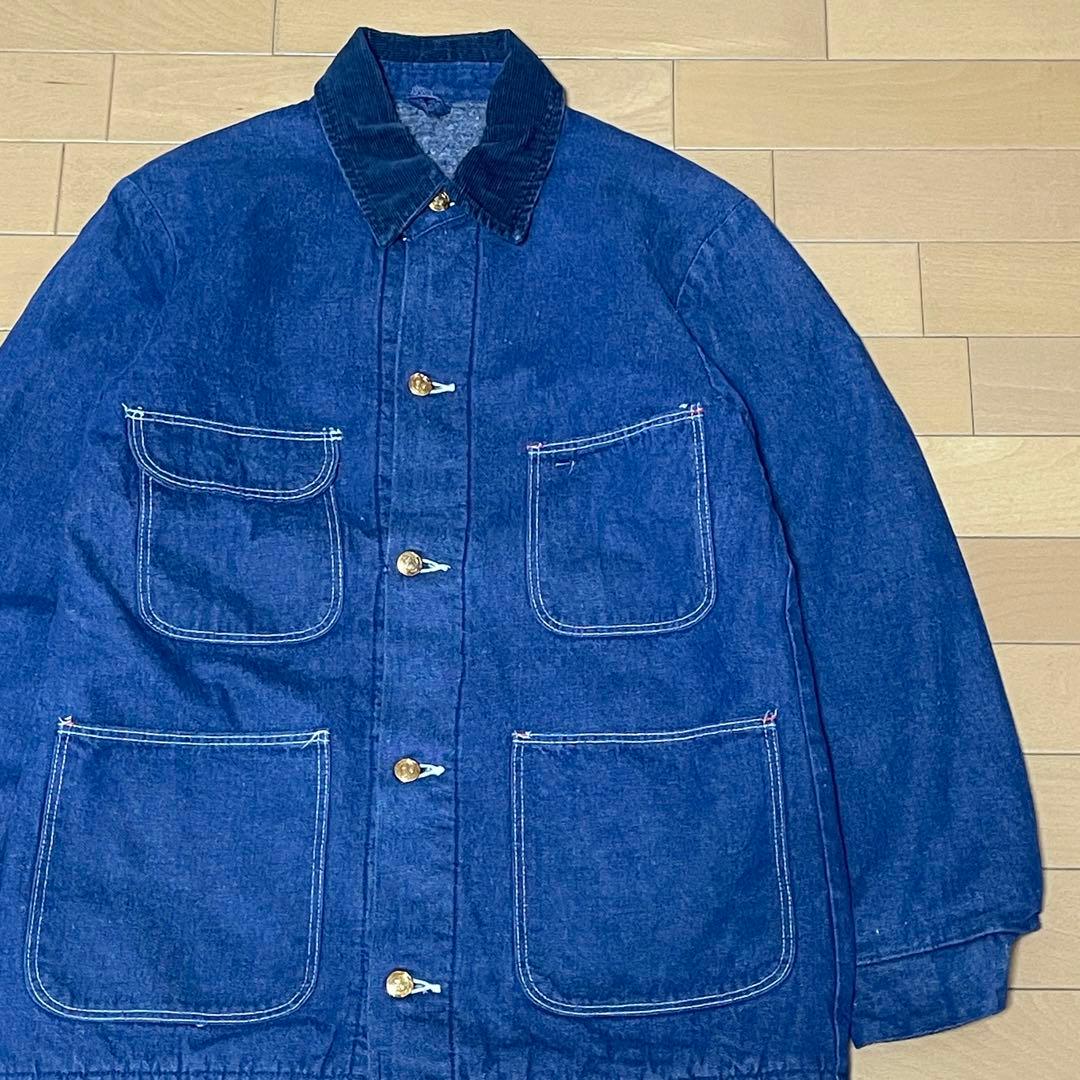 [34] 70s Wrangler バットダイ デニム カバーオール 濃紺
