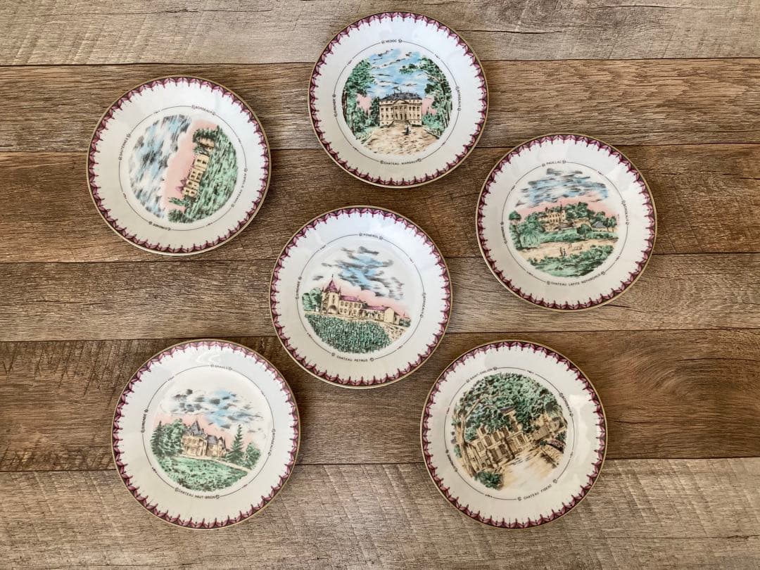 未使用フランス⭐︎Limogesフィリップ・デズリエ　カクテルプレート 6枚セット