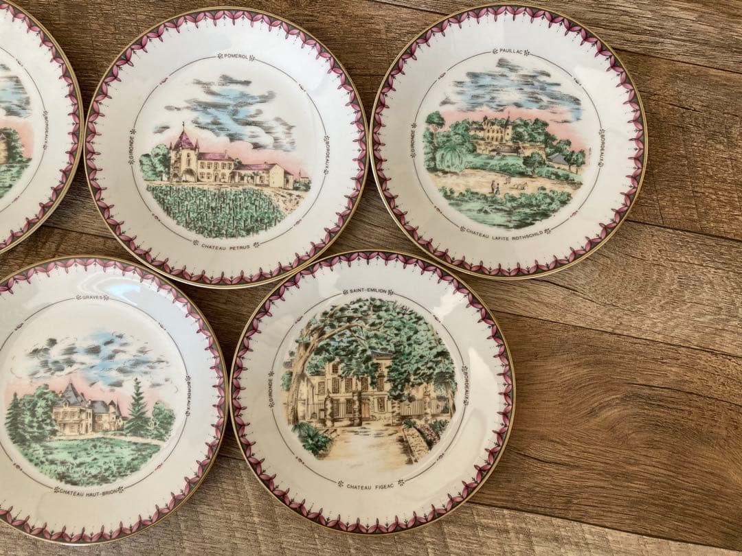 未使用フランス⭐︎Limogesフィリップ・デズリエ　カクテルプレート 6枚セット