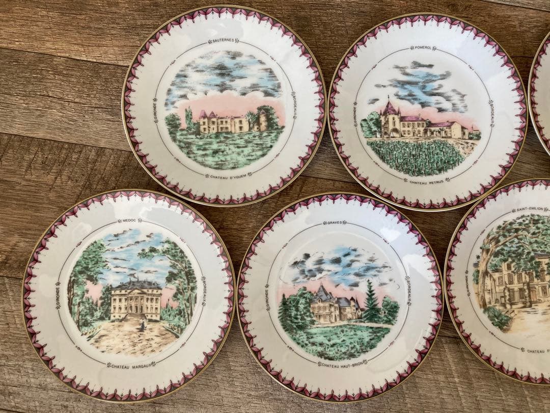 未使用フランス⭐︎Limogesフィリップ・デズリエ　カクテルプレート 6枚セット