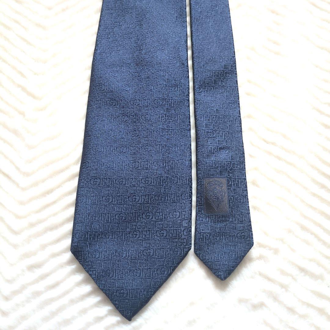 GUCCI　ネクタイ　GG　総柄　ジャガード　高級　ハイブランド　あんしん鑑定