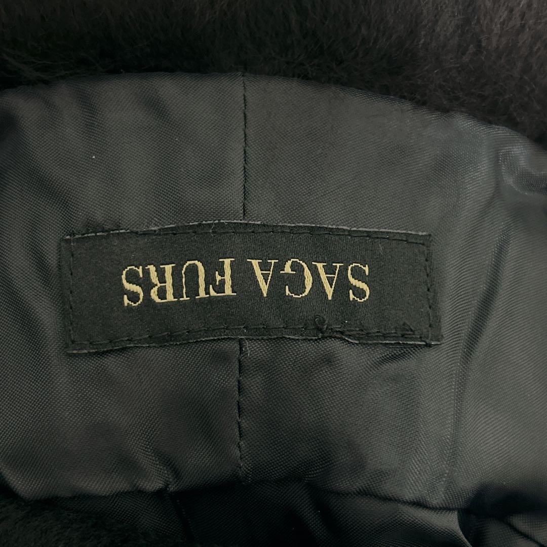 極美品⭐︎ SAGAFURS カシミヤ 100% ベルト コート 黒 フォックス