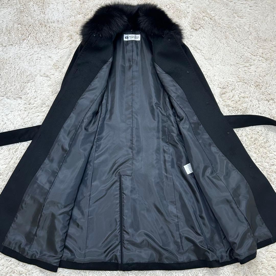 極美品⭐︎ SAGAFURS カシミヤ 100% ベルト コート 黒 フォックス