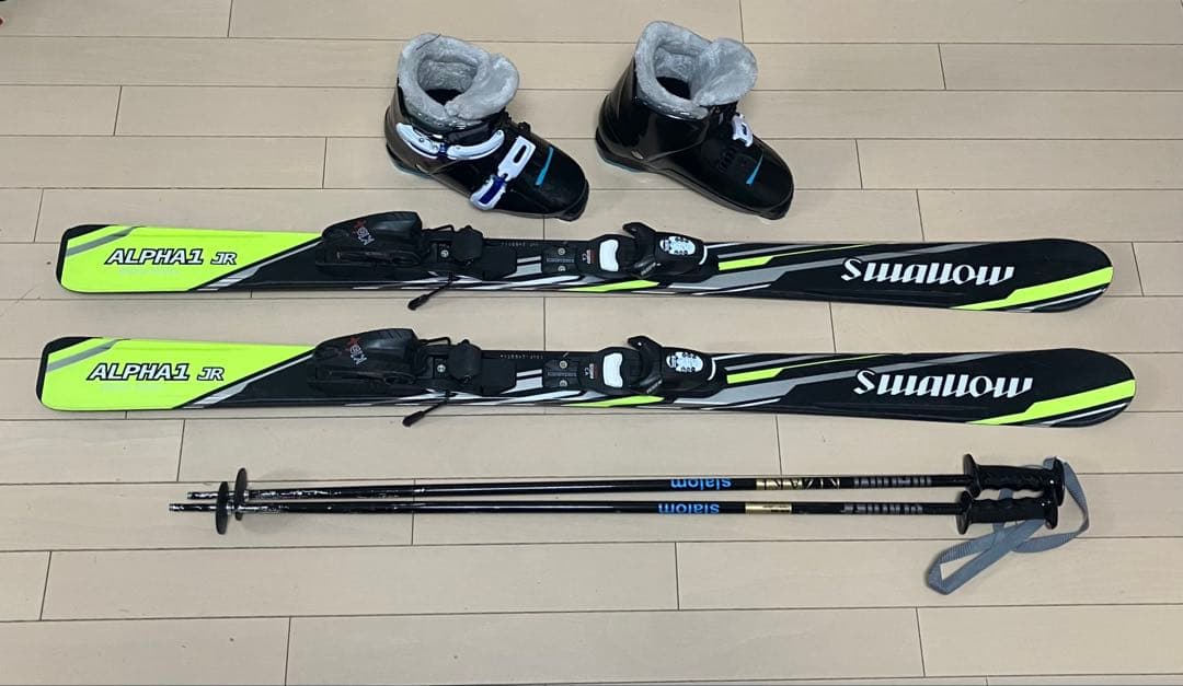 スワローALPHA1 JR スキー3点セット板130㎝ブーツ23㎝