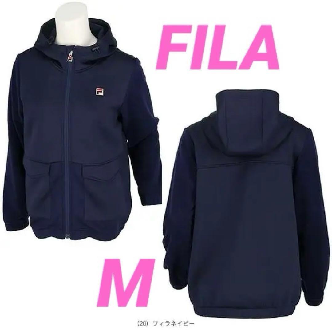 フィラ　FILA　テニスウェア　レディース　フルジップパーカー　M　ネイビー