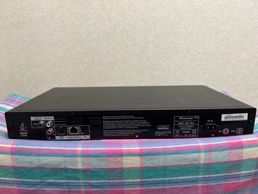 Pioneer ブルーレイディスクプレーヤー ブラック BDP-160-K