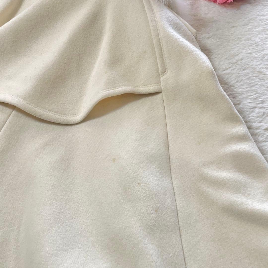 美品● バーバリーブルーレーベル ポンチョ ファー フォックス ウール 38