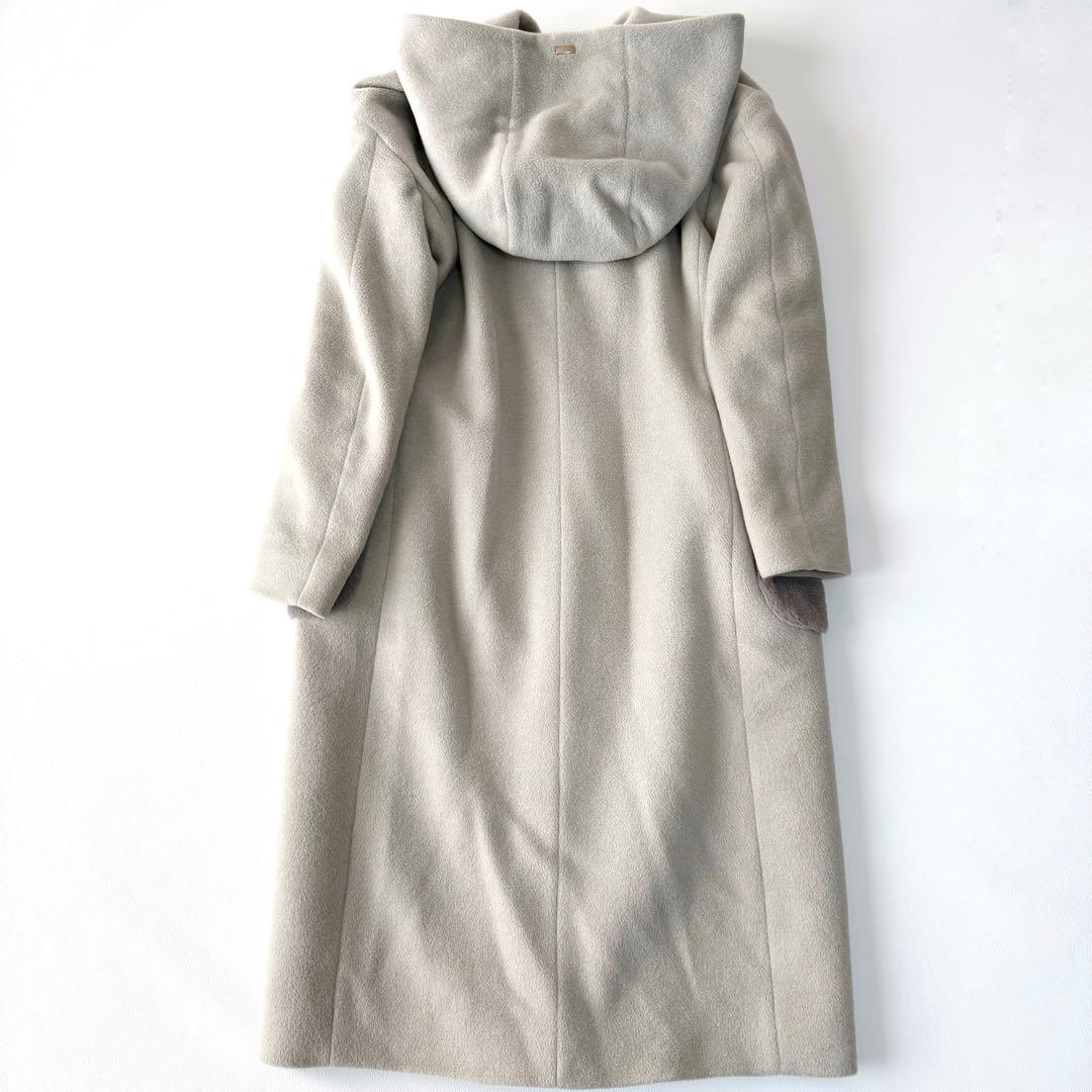 タグ付き＊HERNO ヘルノ アンゴラ フーデッドロングコート ファー タグ付き