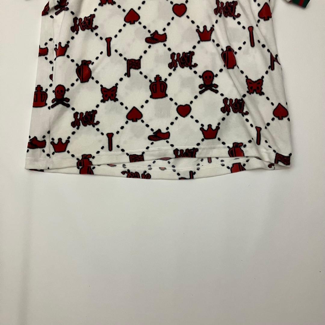 ✨洗える　サイズ50✨MARK&LONA ポロシャツ　ゴールド　総柄