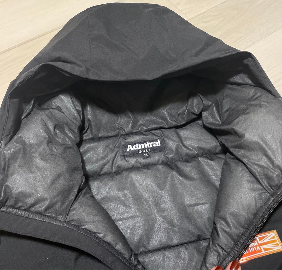アドミラル ゴルフ ロゴ軽量パデッド フード ジャケット ダウン