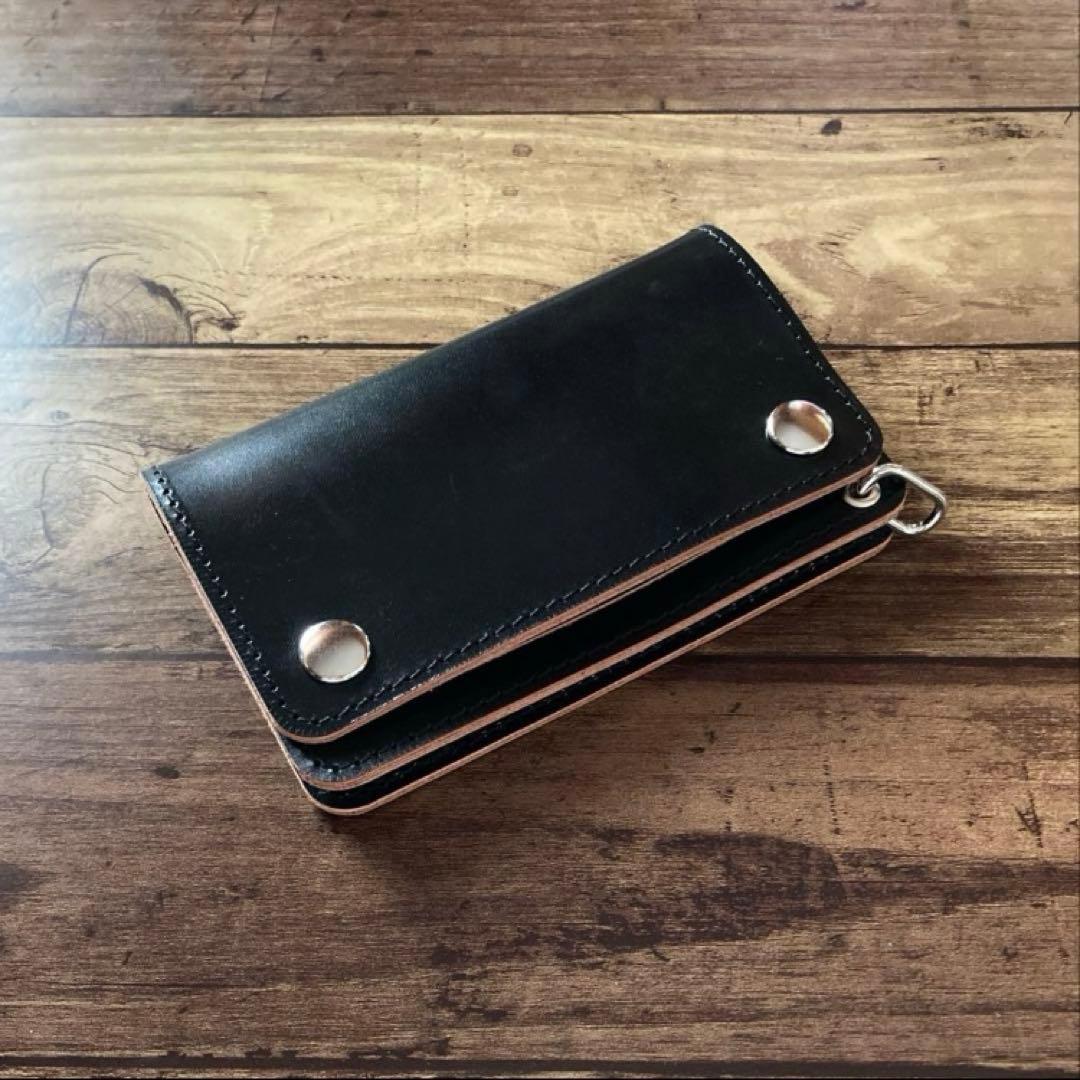 【hide SORA】ミドルトラッカーウォレット【お札を折らずに収納】