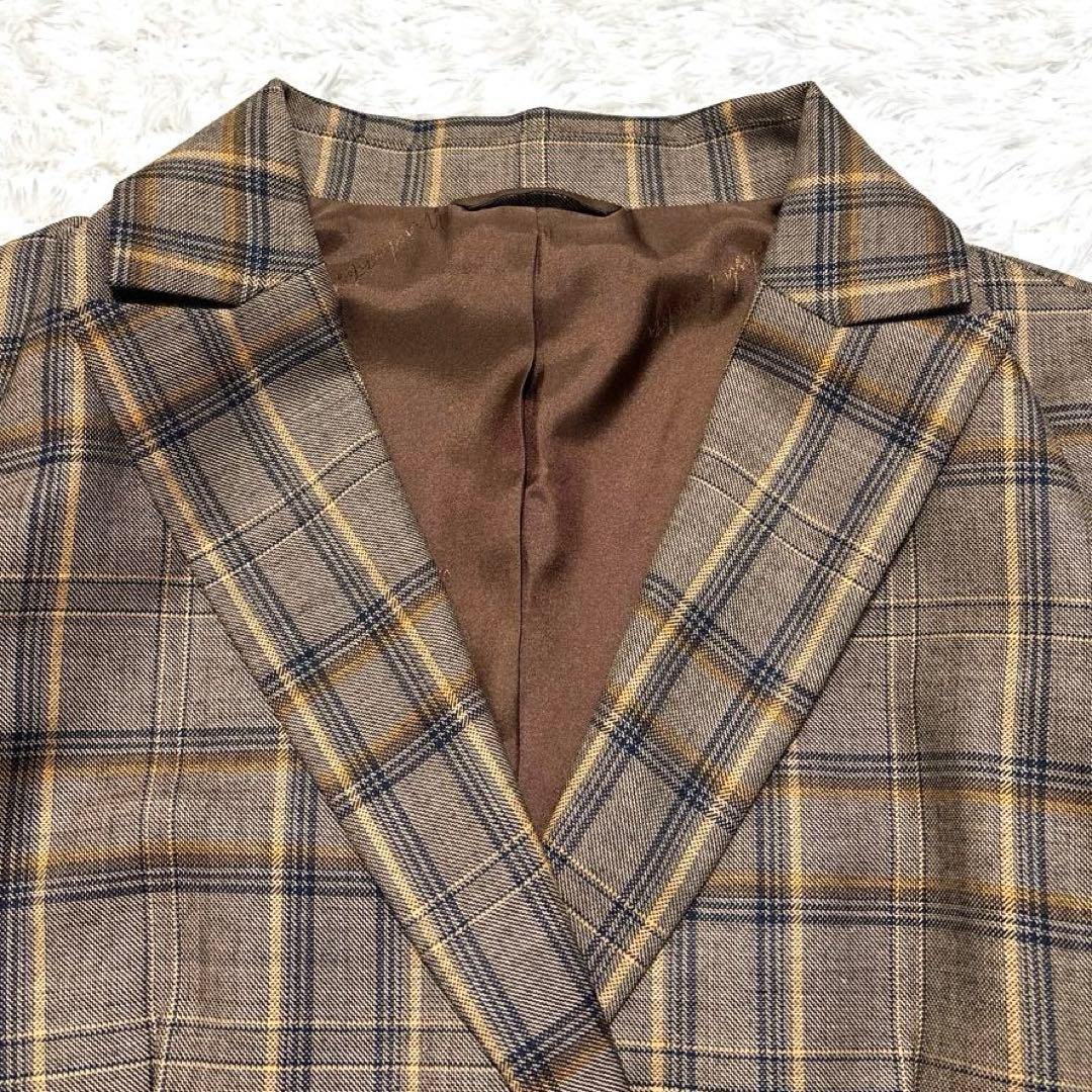 美品✨マッキントッシュロンドン バソランウールツイルジャケット チェック 茶 M