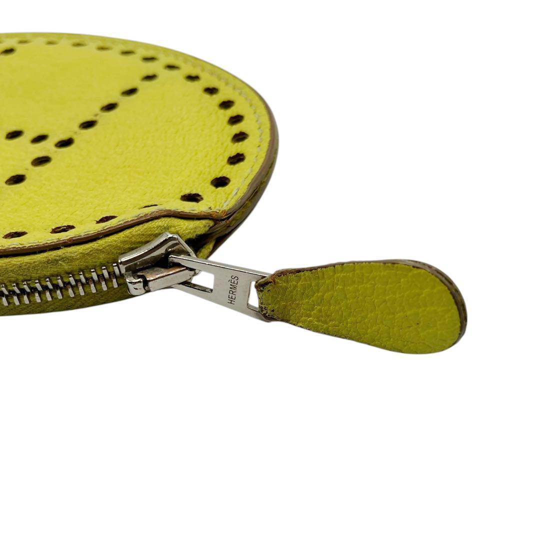 良品✨ エルメス エヴリン ケース 小銭入れ レザー イエロー