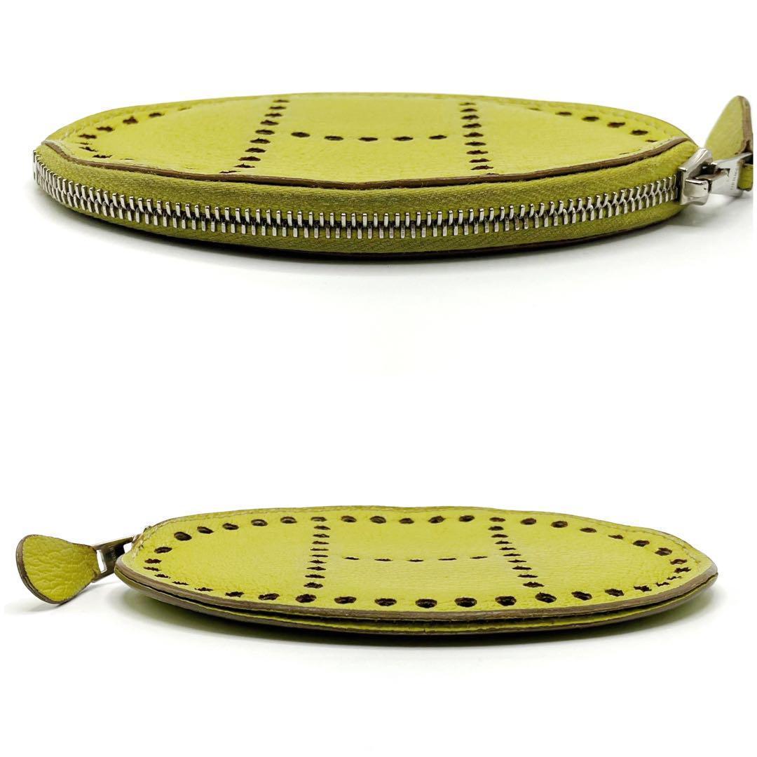 良品✨ エルメス エヴリン ケース 小銭入れ レザー イエロー