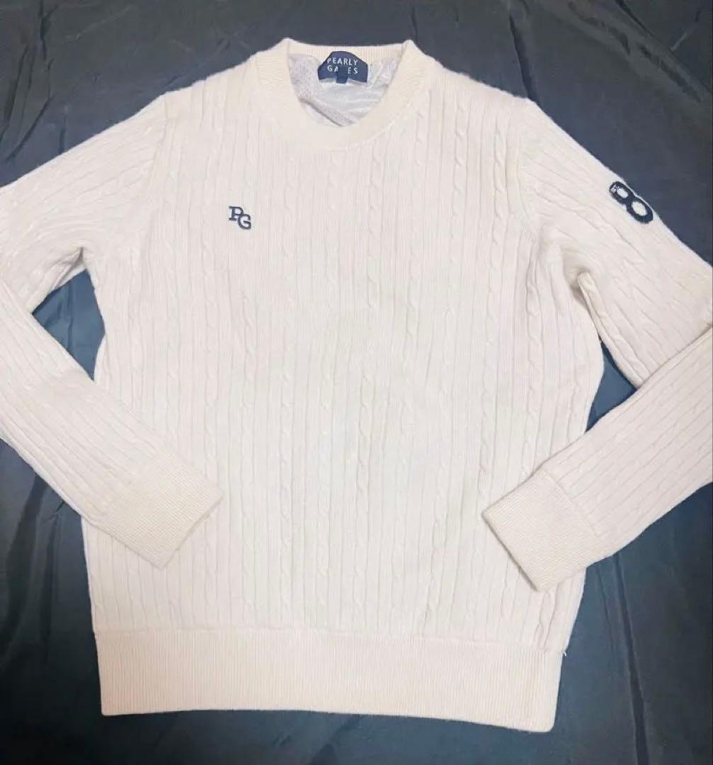 PEARLY GATES ケーブルニットセーター