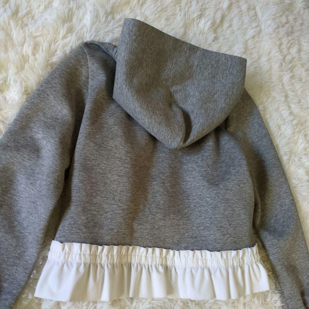 M'S GRACY エムズグレイシー ダンボールニットパーカー ブローチ付き