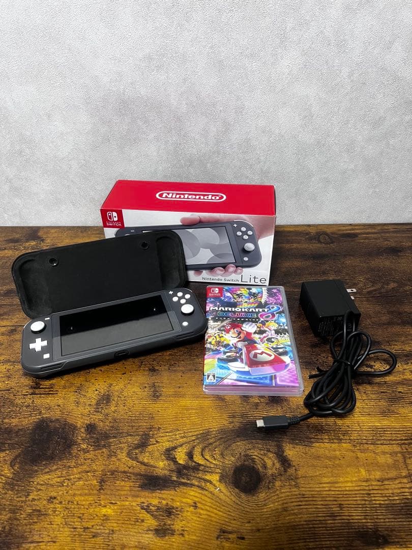 Nintendo Swith Lite グレー マリオカート8DX カバー付き