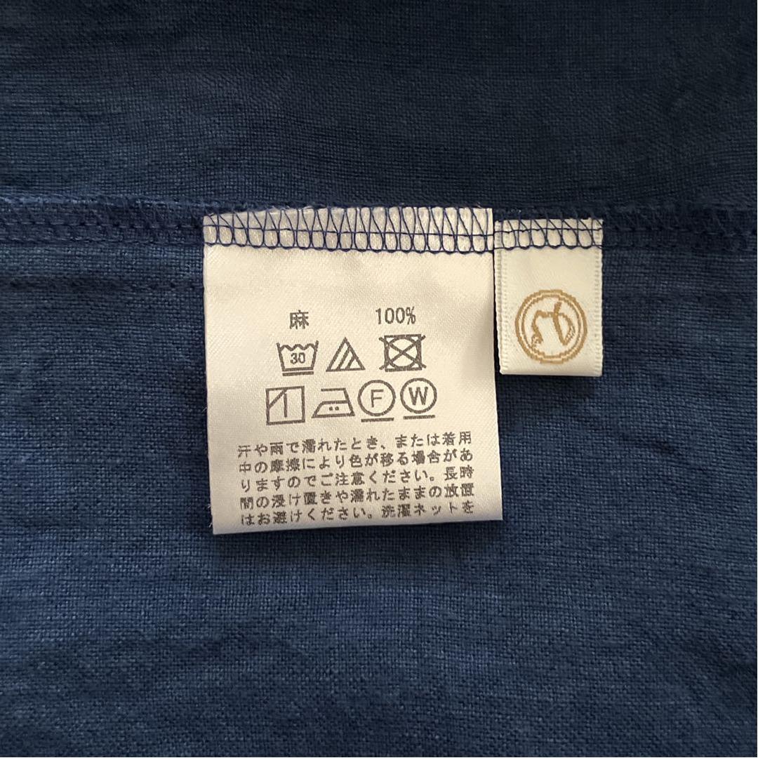 ☆新品未使用☆ 【中川政七商店】麻のチュニックワンピース　M　ブルー　日本製