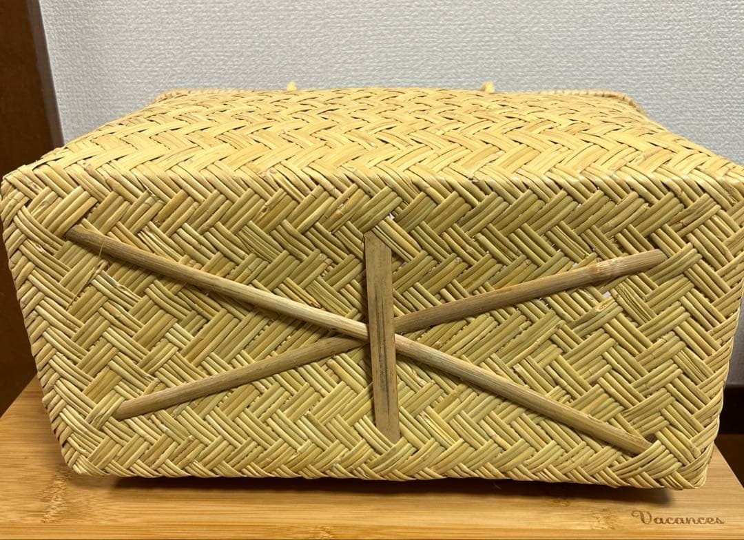 国産　篠竹市場カゴ　希少　カゴバッグ
