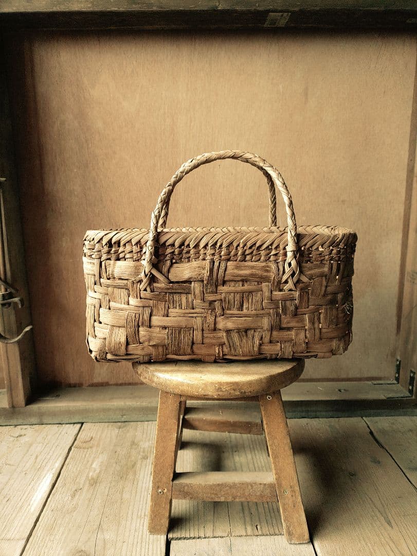 白*藤様 信州安曇野の山葡萄かごバック。里山手仕事。