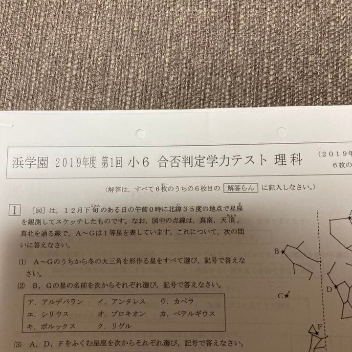 no22503102_【浜学園】小６　合否判定学力テスト第1～4回　国・算・理