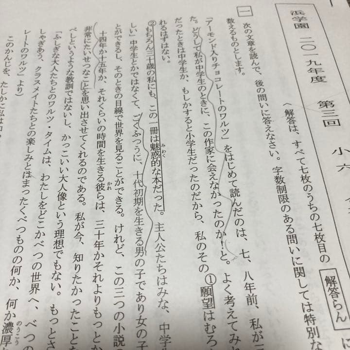 no22503102_【浜学園】小６　合否判定学力テスト第1～4回　国・算・理