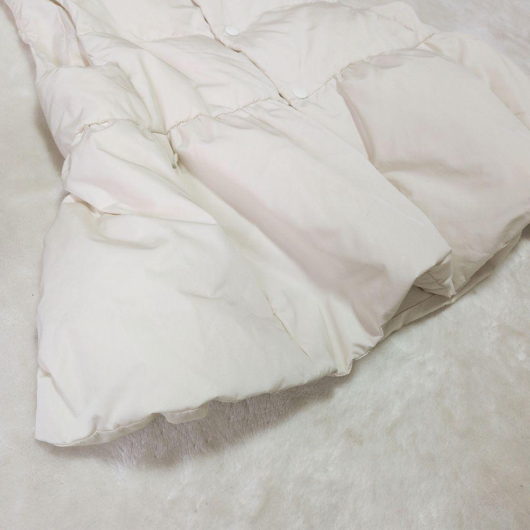 PaDD　エストネーション　ダウンベスト　ペプラム　アイボリー　Sサイズ　白