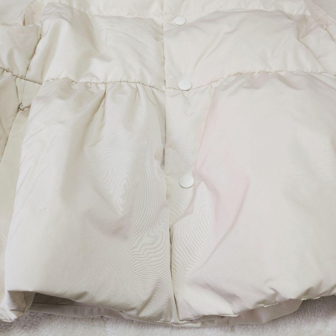 PaDD　エストネーション　ダウンベスト　ペプラム　アイボリー　Sサイズ　白