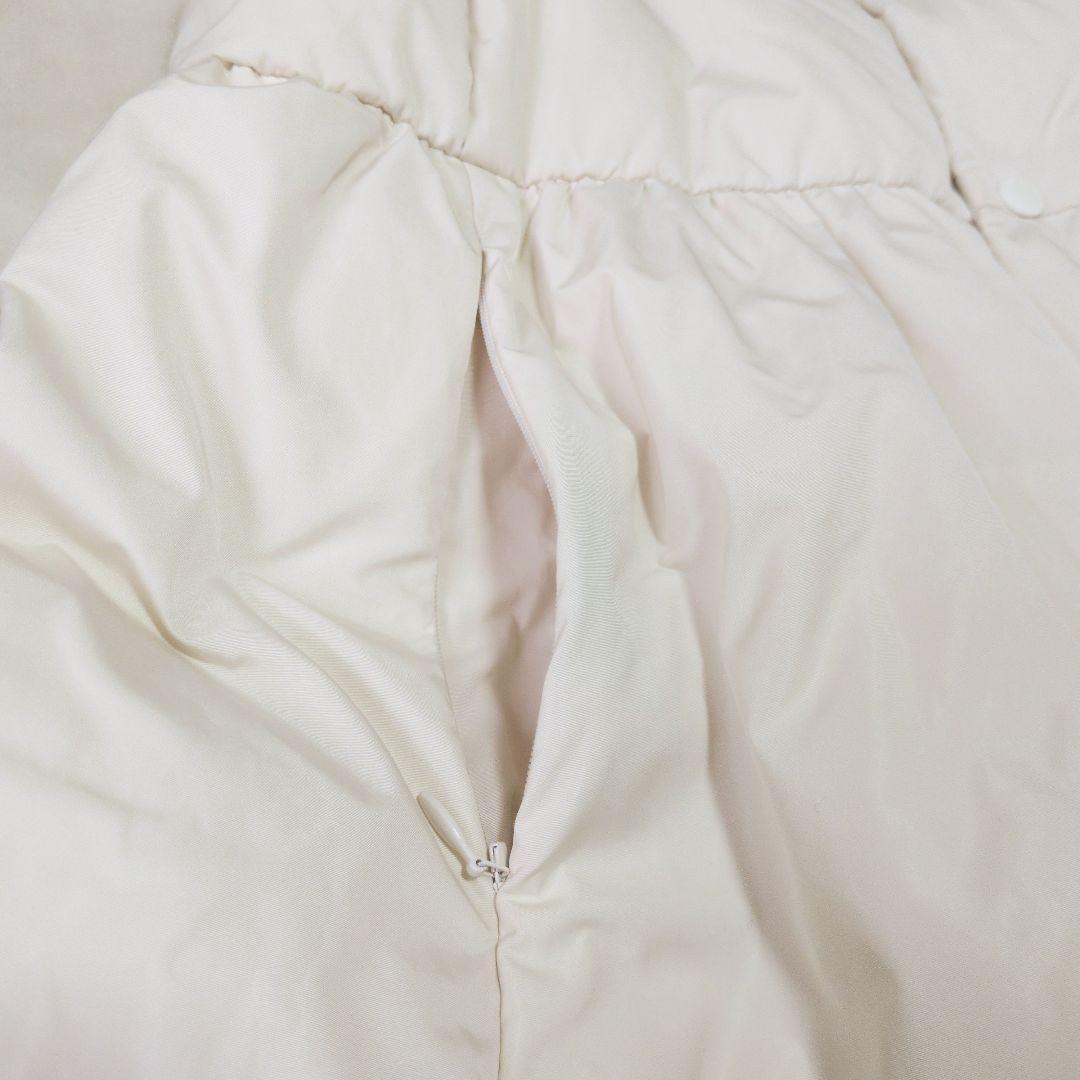 PaDD　エストネーション　ダウンベスト　ペプラム　アイボリー　Sサイズ　白