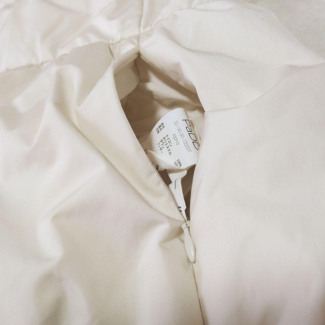 PaDD　エストネーション　ダウンベスト　ペプラム　アイボリー　Sサイズ　白