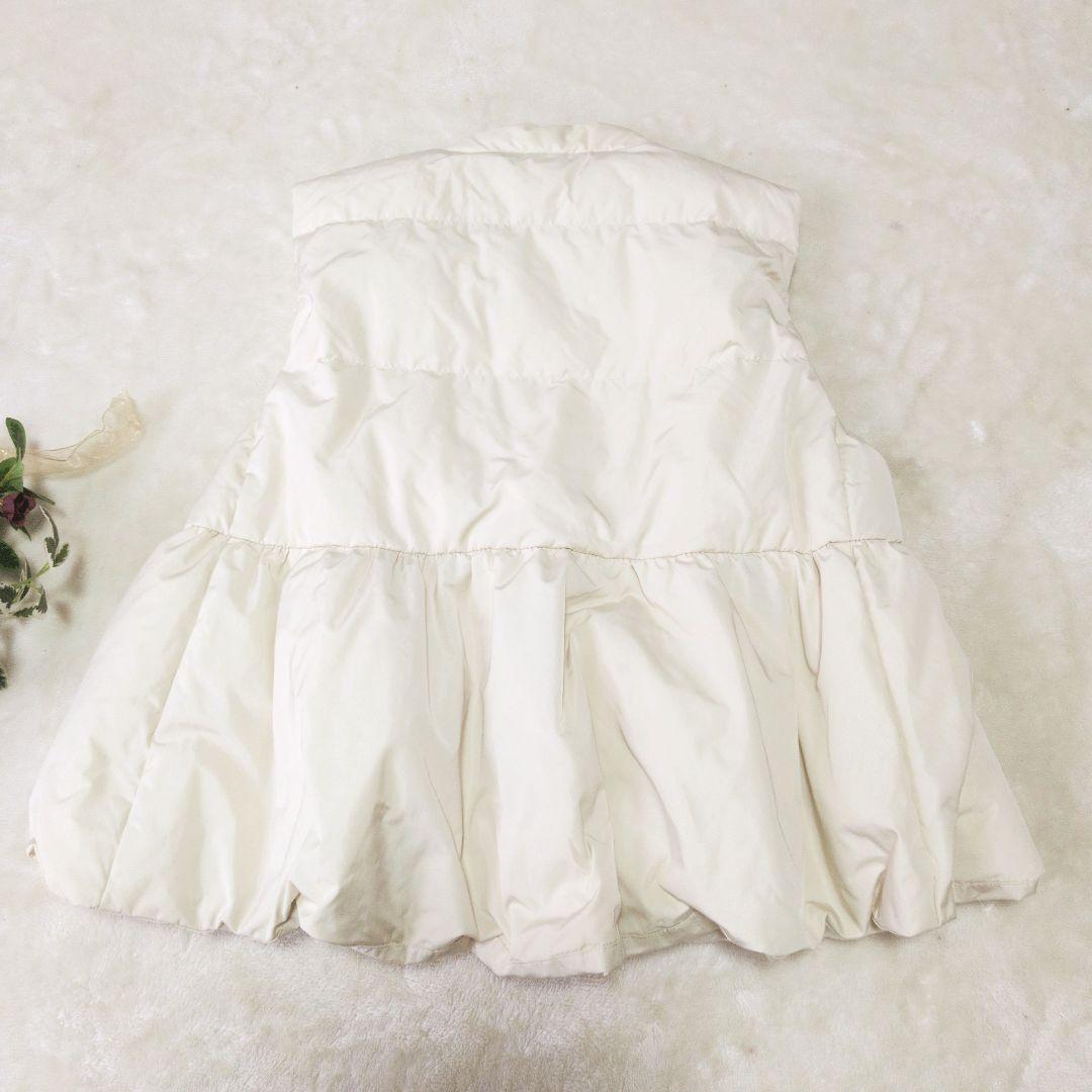 PaDD　エストネーション　ダウンベスト　ペプラム　アイボリー　Sサイズ　白