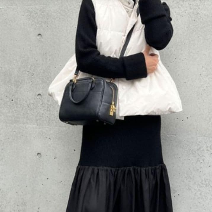 PaDD　エストネーション　ダウンベスト　ペプラム　アイボリー　Sサイズ　白