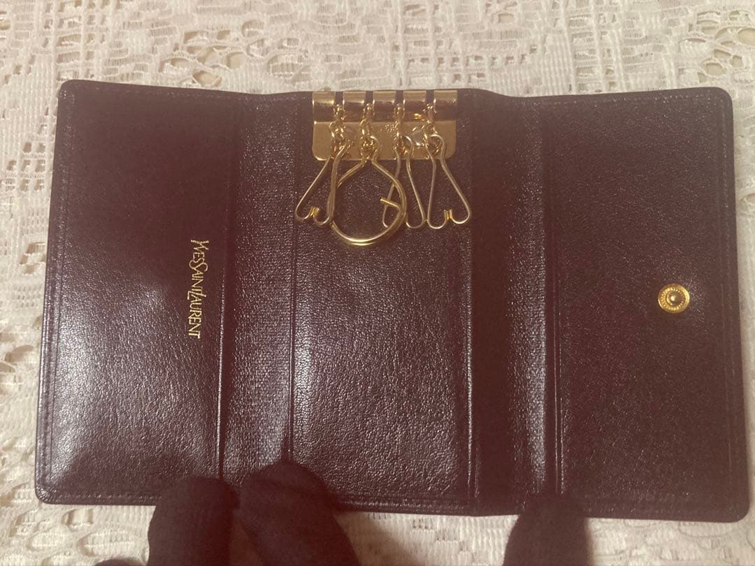 YSL レザー キーケース 未使用品 ￼男女兼用　からつち