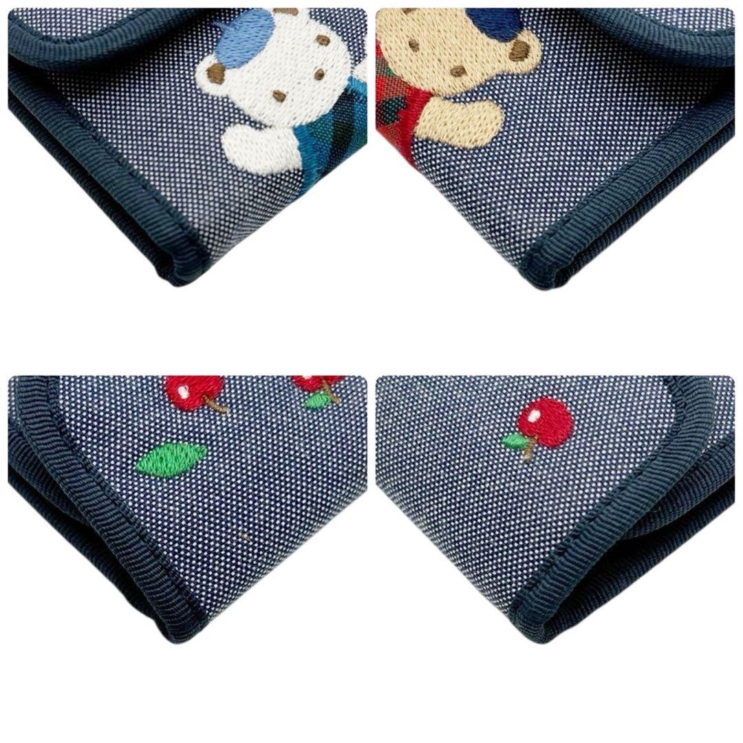 極美品◎ 完売品 ファミリア キーケース 6連 クマ リンゴ 刺繍 男女可