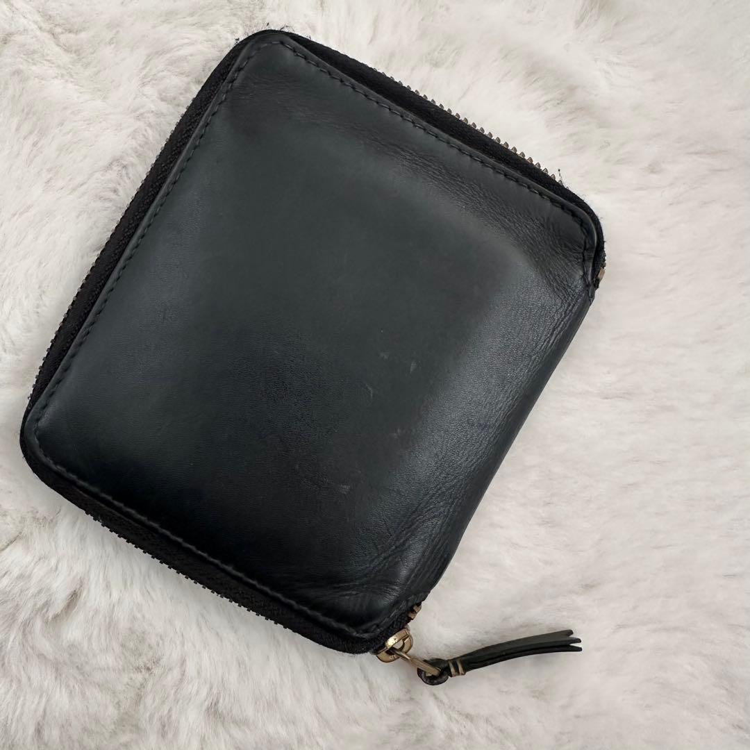 COMME des GARÇONS ブラックレザー二つ折り財布