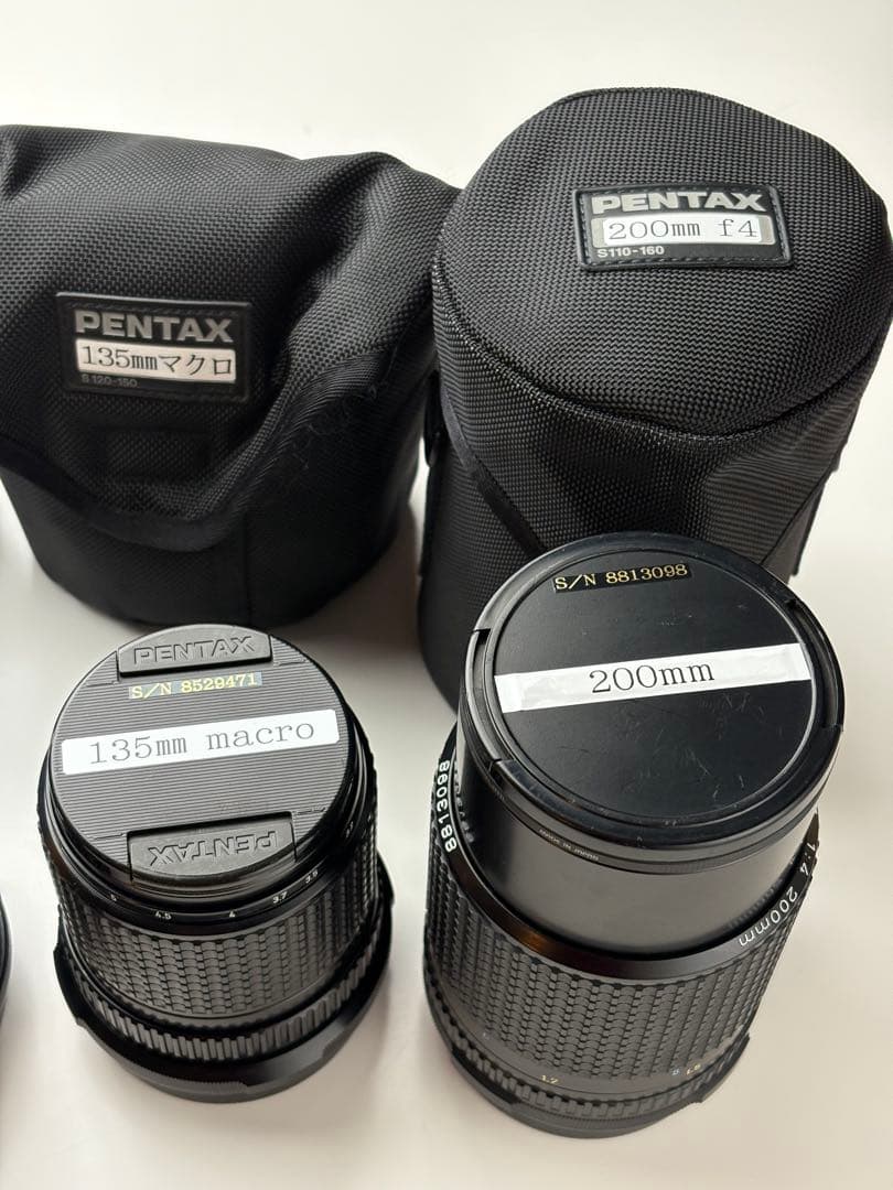PENTAX ペンタックス 67 レンズセット 55、90、135、200mm
