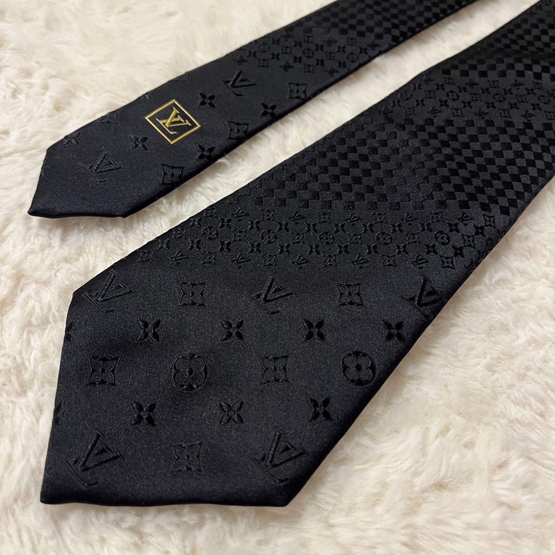 大人気！ルイヴィトン クラヴァットミックス モノグラム ネクタイ 光沢
