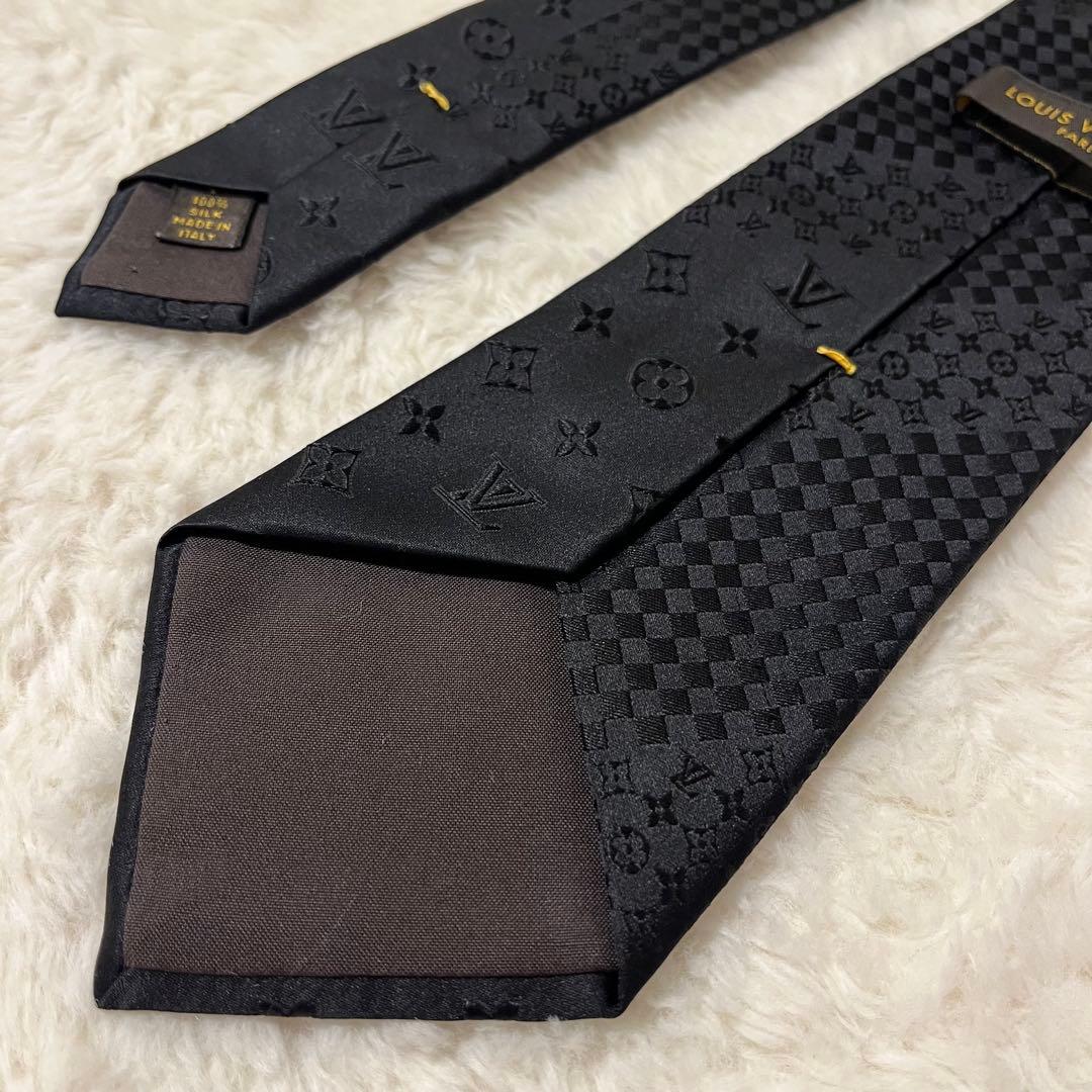 大人気！ルイヴィトン クラヴァットミックス モノグラム ネクタイ 光沢