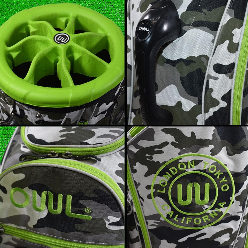 OWL/オウル ゴルフ 回転式トップ キャディバッグ【カモ】訳あり品！