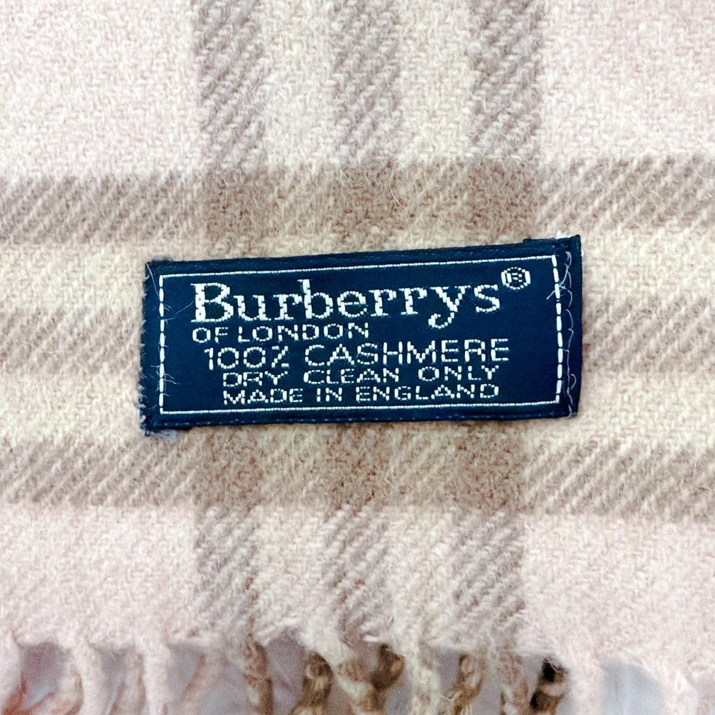 BURBERRY バーバリー ノバチェック マフラー カシミヤ 100％ ピンク