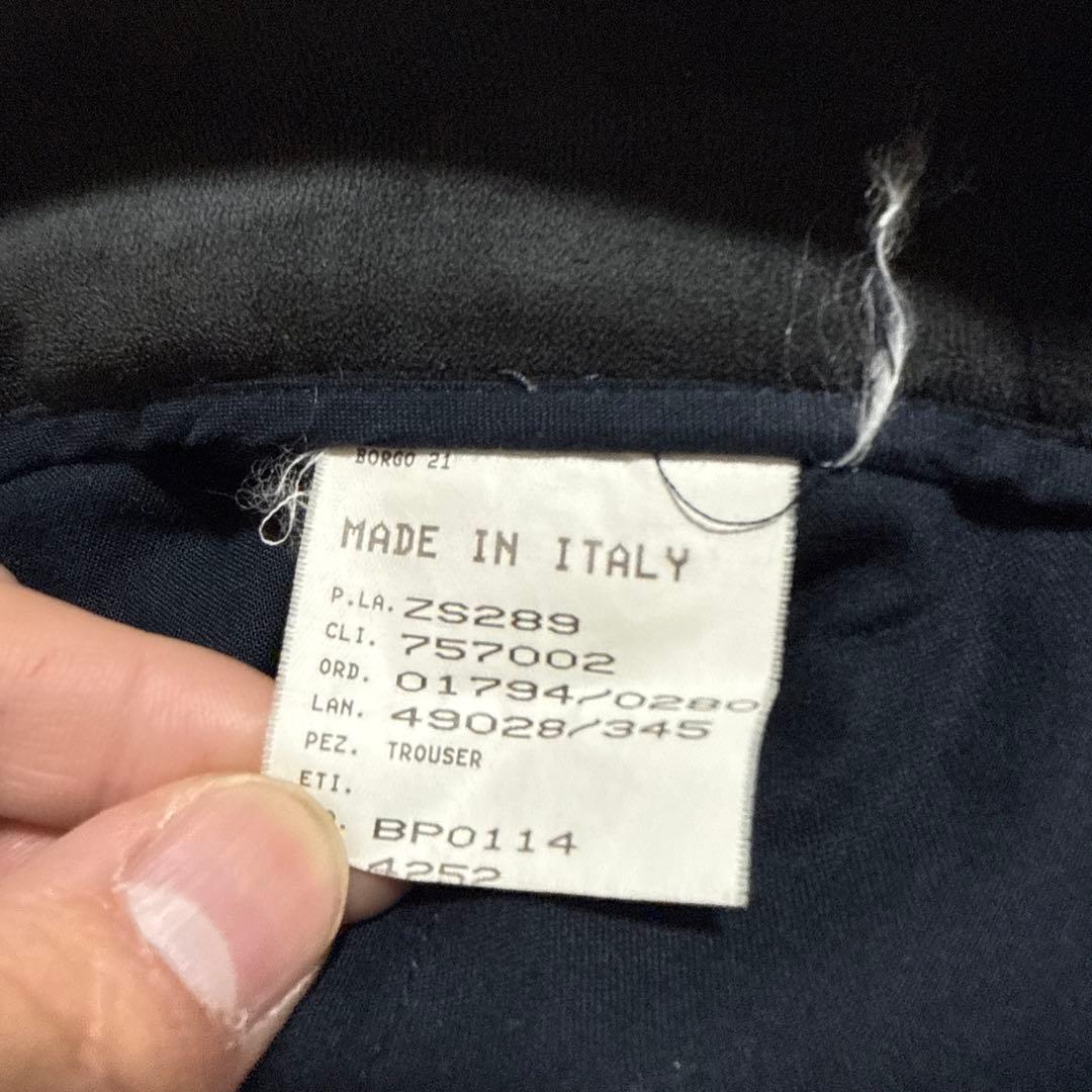 Giorgio Armani ノータックスラックス ピケ素材 イタリア製