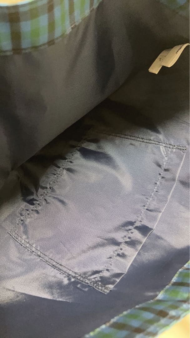 familiar チェック柄 手提げバッグ