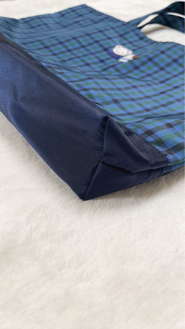 familiar チェック柄 手提げバッグ