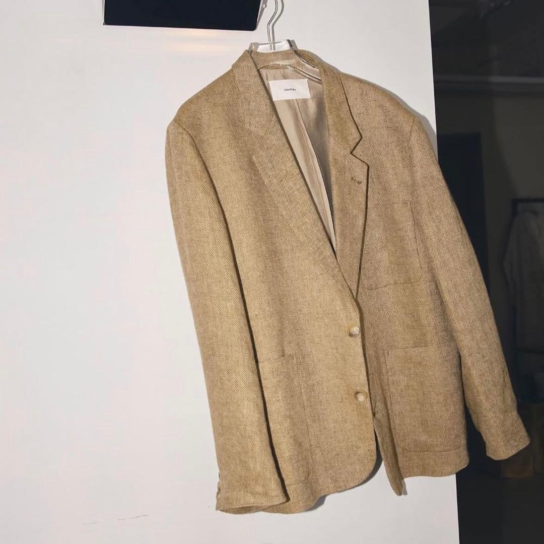【todayful】boyfriend linen jacket 38 ベージュ