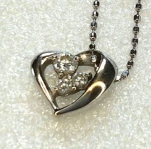 MK商品 4°C K18WG ダイヤモンドネックレス